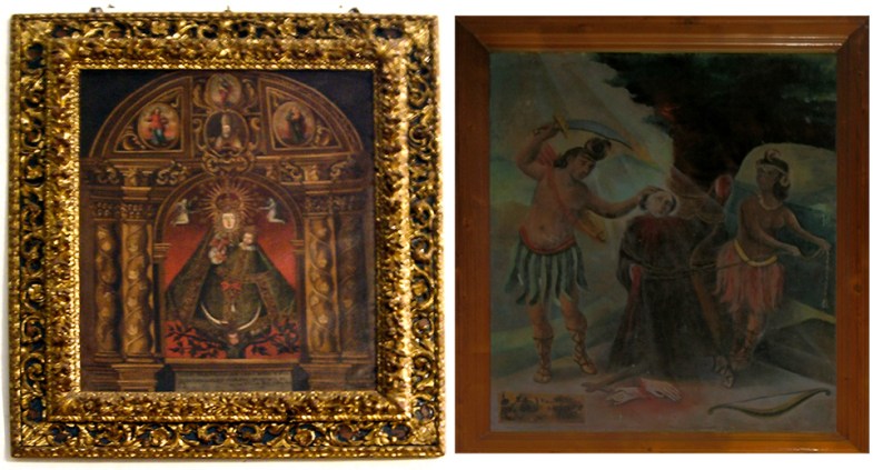 Nª Sª de Quintanares y El Martirio de Fray León, únicos cuadros que se salvaron de la destrucción