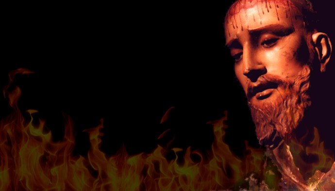 Restos del antiguo Cristo de la Humildad, talla en madera de gran valor artístico.