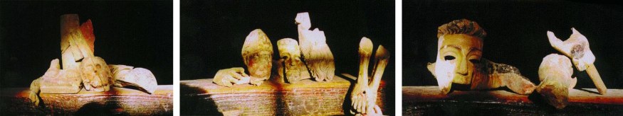 Trozos de las imágenes primitivas conservados en un arcón hasta finales del s. XX