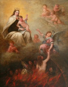 Virgen del Carmen y purgatorio