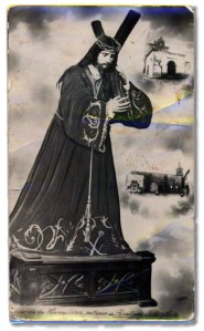 Estampa del Cristo Antiguo emitida como boleto para una rifa destinada a...?